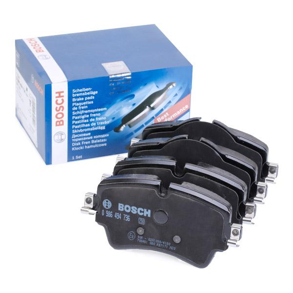 Bosch 0986494736 (0 986 494 736) Brake Pad Set BP1751, Low-Metallic, No Wear Sensor, Fits BMW 2 Series F45/F46, X1 F48, X2 F39 and MINI F54 F55 F56 F57 F60