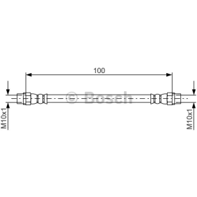 Genuine BOSCH Brake Hose 1 987 481 784 for BMW 5 Series E39 Saloon (1995–2004), 100mm Flexible Hydraulic Line, OE-Quality Direct Fit