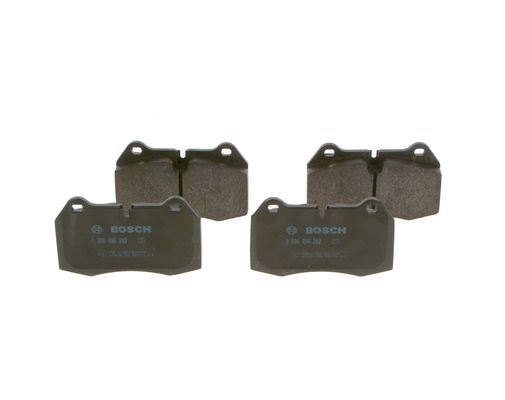 Bosch 0986494282 Brake Pad Set With Anti-Squeak Plate, With Mounting Manual