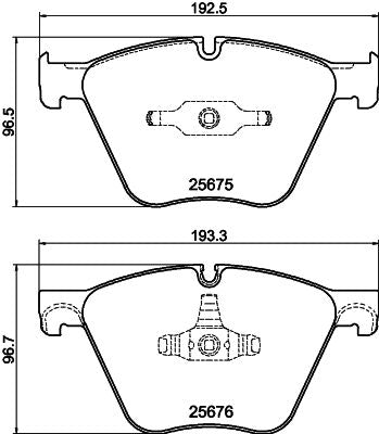 Hella 8DB 355 040-371 Brake Pad Set For Bmw 7 (F01, F02, F03, F04) Prepared For Wear Indicator