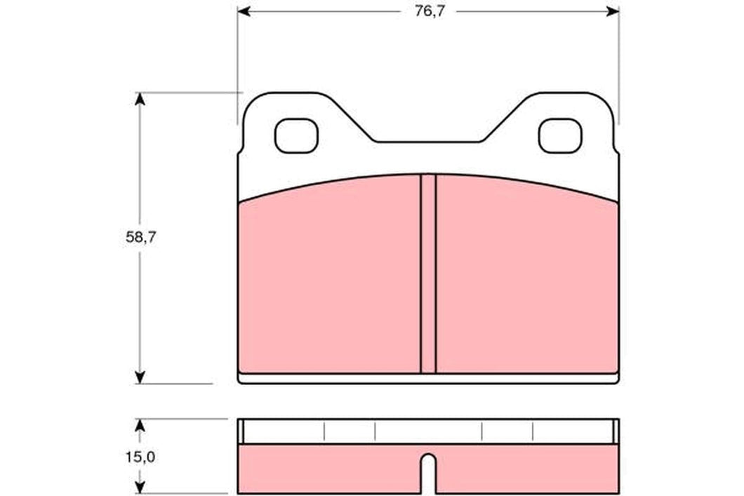 TRW Gdb112 Brake Pad Set Not Prepared For Wear Indicator