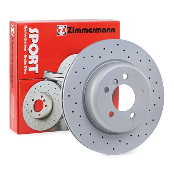 Zimmermann Sport Coat Z Brake Disc 150.3484.52 for BMW 5 Series, 330x20mm, Internally Vented, Drilled, High-Carbon, Coated