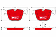 TRW DTEC COTEC GDB1892DTE Brake Pad Set - Not Prepared for Wear Indicator (No Wear Sensor) - Low Dust - Fits BMW X5/X6, X5 M/X6 M (E70 E71 F15 F16 F85 F86)