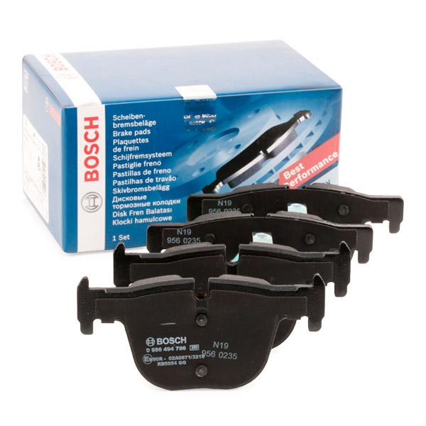 Bosch 0986494786 Brake Pad Set with Anti-Squeak Plate & Piston Clip | BMW 3 Series F30 F31 F34 330d 335i 335d xDrive 340i | 4 Series F32 F33 F36 430d 435d 435i 440i | Part No. 0 986 494 786 / BP1960