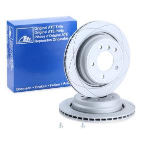 ATE PowerDisc 24.0320-0154.1 Brake Disc Rotor for BMW 5 Series – 298x20mm Vented, Coated High-Carbon, Includes Bolts/Screws