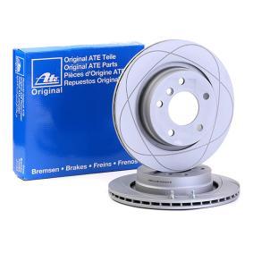 ATE PowerDisc 24.0319-0108.1 Brake Disc Rotor for BMW 3 Series - Vented, High-Carbon, Coated, 294mm, 5-Stud, with Bolts/Screws