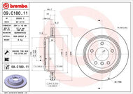 BMW 3 Series Brake Disc 294mm - Brembo Coated Disc Line 09.C180.11, Internally Vented, High-Carbon, 5-Stud, With Bolts/Screws