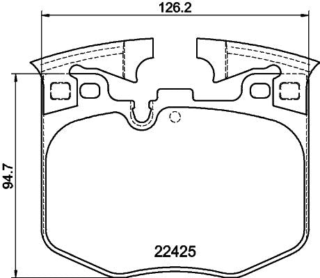 Hella 8DB 355 025-951 Brake Pad Set Prepared For Wear Indicator, With Counterweights