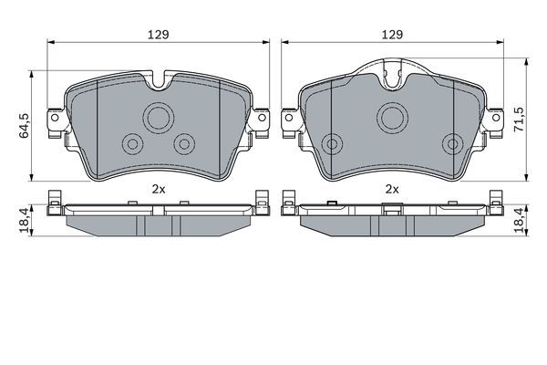 Bosch 0986494809 Brake Pad Set