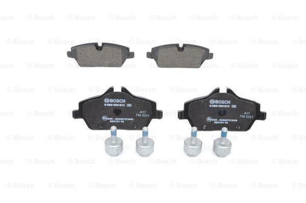 Bosch 0986494813 (0 986 494 813) Brake Pad Set, Disc Brake for BMW i3 (I01) 2013-on - With Anti-Squeak Plate, Bolts & Accessories