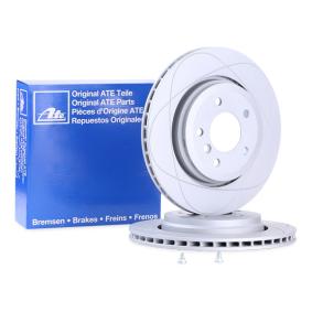 ATE PowerDisc Brake Disc 24.0322-0209.1 for BMW 3 Series, 320mm Vented, High-Carbon, Coated, 5-Stud, 22mm - Includes Bolts/Screws, OE-Quality Replacement