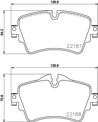 HELLA 8DB 355 023-091 Brake Pad Set, Wear Indicator Ready, With Caliper Screws, For BMW & MINI (Lucas Calipers) F45 F46 F52 F39 F54 F55 F56 F57 F60
