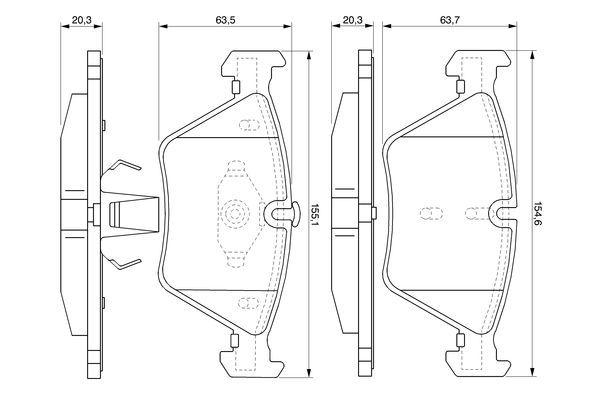 Bosch 0986424822 0 986 424 822 BP960 Brake Pad Set for BMW 3 Series E90/E91/E92/E93, 5 Series E60/E61, X1 E84, Z4 E89 - With Mounting Manual