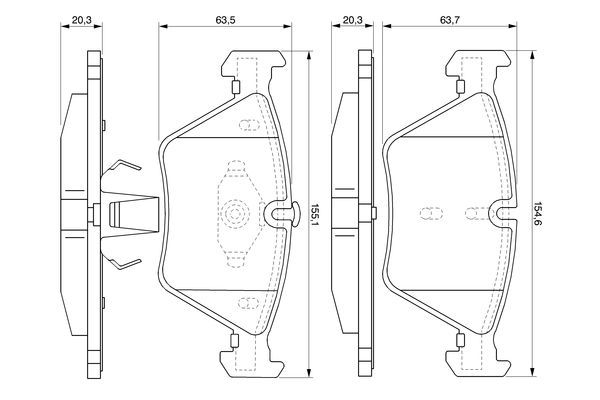Bosch 0986424822 Brake Pad Set With Mounting Manual