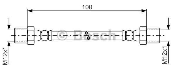 BOSCH Brake Hose 1 987 481 785 (1987481785) for BMW 5 Series E39 Saloon 1995-2004, 100mm OE-Spec Hydraulic Brake Line Replacement