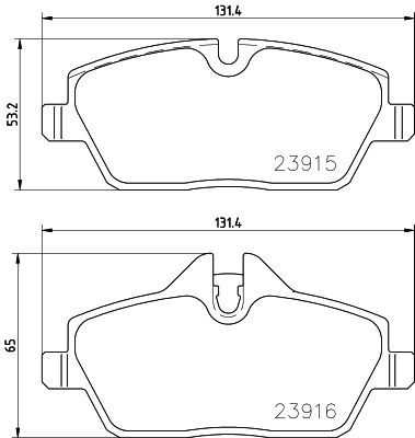 Hella 8DB 355 021-881 Brake Pad Set For Bmw I3 (I01) Prepared For Wear Indicator, With Brake Caliper Screws, With Accessories