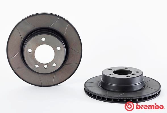 Brembo Max Line 09.9173.75 Performance Brake Disc for BMW 5 Series, 310mm Slotted Internally Vented High-Carbon Anti-Corrosion Coated 5-Stud Rotor, Includes Bolts/Screws