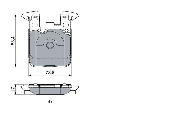 Bosch 0986494948 Brake Pad Set