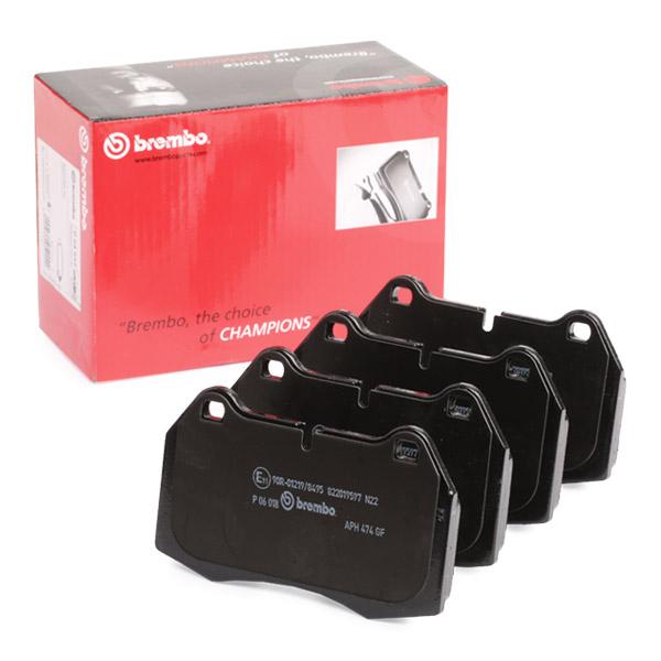 Brembo P 06 018 Brake Pad Set (P-06-018, P06018) - Wear Sensor Ready - For BMW E38 7 Series, E31 8 Series, Honda Integra DC5 Type R, Maserati 3200 GT, 4200, Ghibli II - For Brembo Calipers