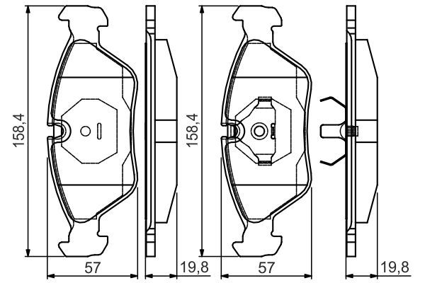 Bosch 0986495162 Brake Pad Set With Mounting Manual