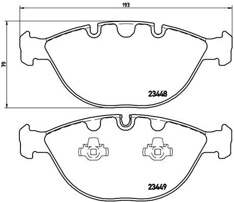 Brembo P 06 028 Brake Pad Set for BMW X5 E53 V8 (4.4i/4.6is/4.8is) - Wear Indicator Ready, Teves Calipers P-06-028 P06028
