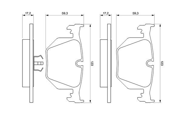 Bosch 0986424365 Brake Pad Set