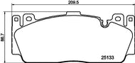 HELLA 8DB 355 019-991 Brake Pad Set for BMW M5 F10, M6 F12 F13 F06, M2 Competition/CS F87 with Brembo Calipers - Prepared for Wear Indicator