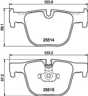HELLA 8DB 355 019-781 Brake Pad Set - Wear Sensor Ready - Teves Calipers - BMW 3 & 4 Series F30 F31 F34 F32 F33 F36 (330d 335d 335i 340i 430d 435d 435i 440i, incl xDrive) OEM Replacement