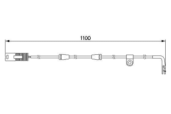 Bosch 1 987 474 942 Brake Pad Wear Sensor for BMW 5 Series Touring E39 (1987474942) - 1100mm Wear Indicator Cable, OEM Quality