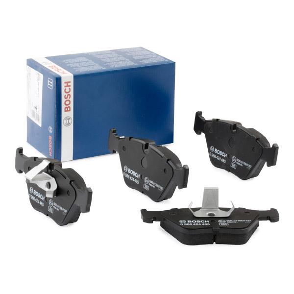 Bosch 0986424485 (0 986 424 485) Brake Pad Set BP253 for ATE Calipers - BMW 5 Series E39 & M3 E46 - Low-Metallic OE Quality with Anti-Squeak Plate & Piston Clip