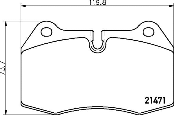 Hella 8DB 355 018-211 Brake Pad Set Prepared For Wear Indicator