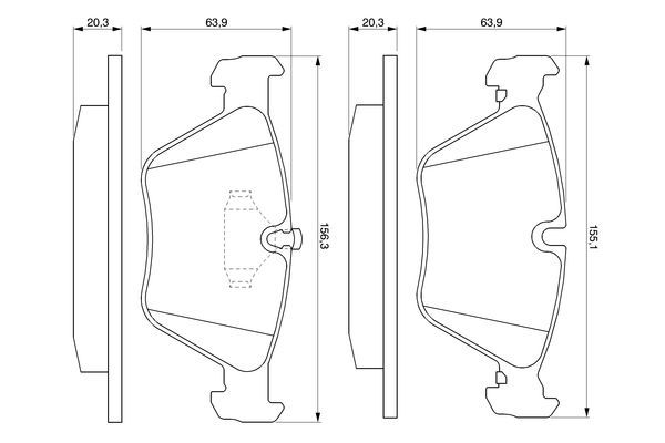 Bosch 0986424400 (0 986 424 400) Brake Pad Set for BMW 5 Series E39 1995-2004 – Front or Rear Axle – ATE Calipers – OE Quality – Excludes Wear Sensor – With Mounting Manual