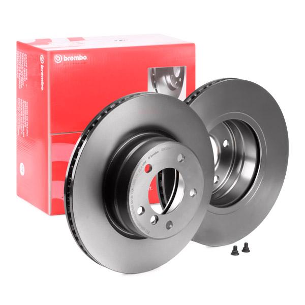 BREMBO 09.C894.11 Brake Disc for BMW 5 Series Internally Vented, Coated, High-carbon, with bolts/screws
