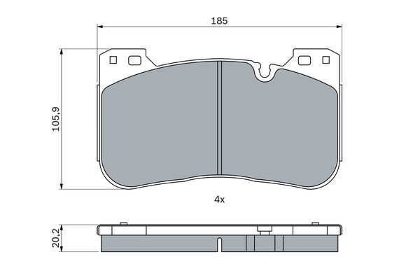 Bosch 0 986 424 921 Brake Pad Set for BMW 5 Series Saloon G30/F90 M5 xDrive & M5 Competition - Low-Metallic, Anti-Squeak Plate, OE-Quality - Includes Mounting Manual (0986424921, BP2539)
