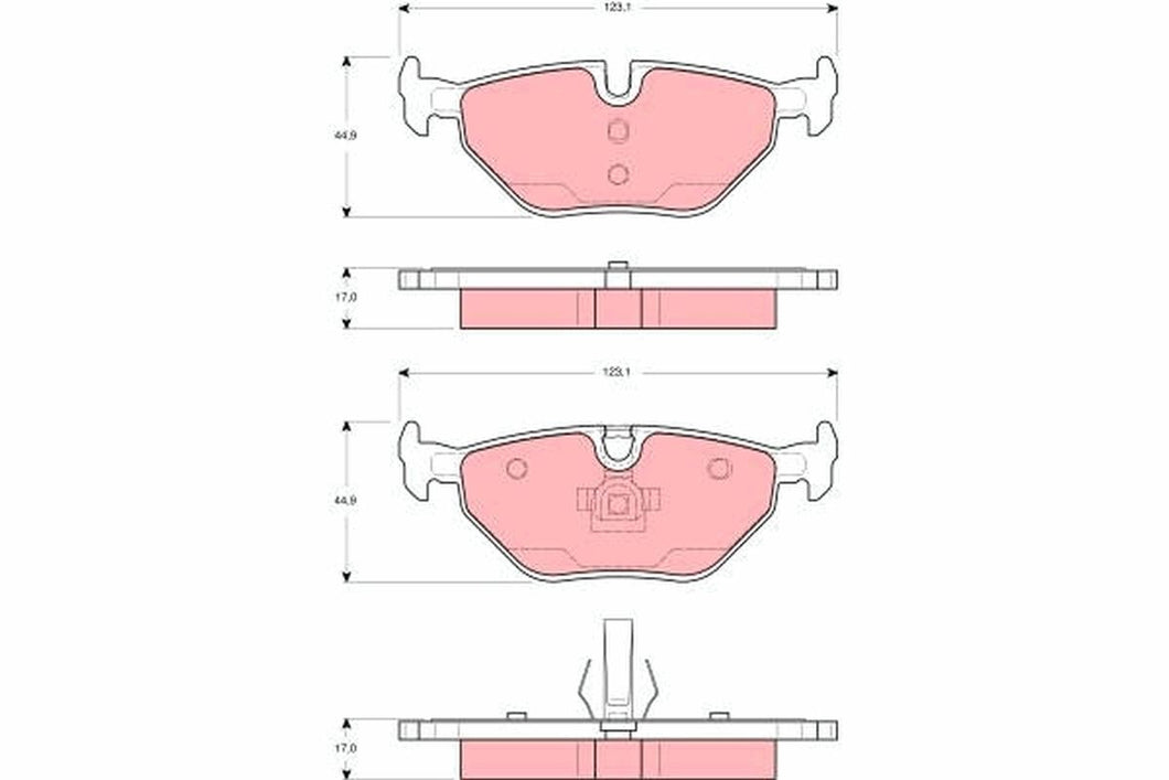 TRW Gdb1430 Brake Pad Set Prepared For Wear Indicator