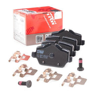 Genuine TRW COTEC GDB1612 Brake Pad Set, Wear Indicator Ready, Includes Caliper Screws & Accessories, Fits BMW 1 Series E81 E87 F20, 3 Series E90 E92, MINI Countryman R60, Paceman R61