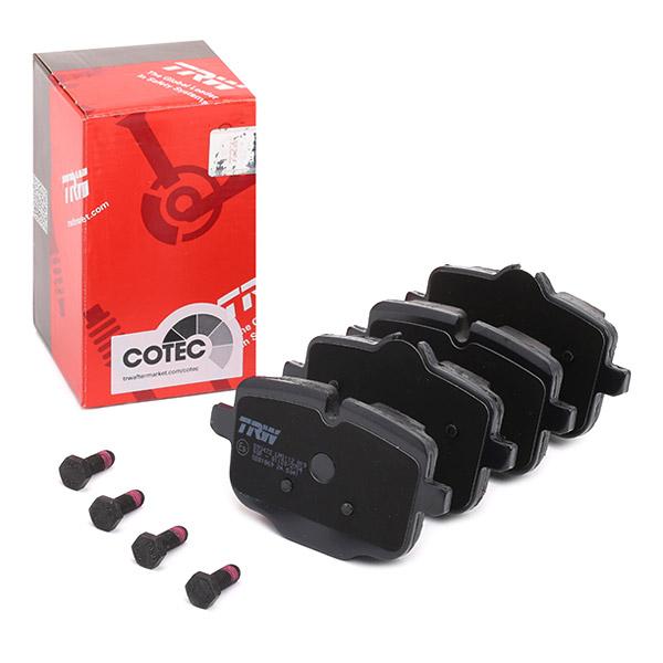 TRW COTEC GDB1869 Brake Pad Set for BMW 5 6 7 8 Series (F10 F11 G30 G31 G11 G12 G14 G15 G16), X3 X4 X5 X6 X7 (G01 G02 G05 G06 G07), M5 M6 - Prepared for Wear Indicator - Includes Caliper Screws & Accessories - OEM-Quality Front/Rear