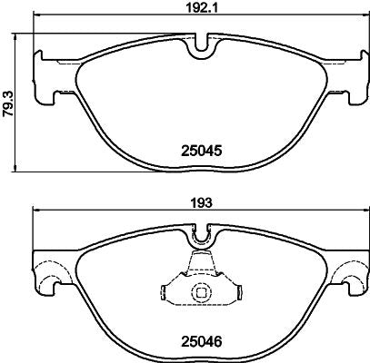 Hella 8DB 355 014-621 Brake Pad Set For Bmw Z4 Roadster (E89) Prepared For Wear Indicator, With Brake Caliper Screws