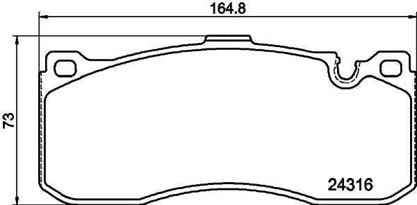 HELLA 8DB 355 014-041 (8DB-355-014-041) Brake Pad Set, Prepared for Wear Indicator Sensor, for BMW 1 Series E81 E82 E87 E88 & 3 Series E90 E91 E92 E93 with Brembo Calipers, fits MINI R56 JCW GP – OE Quality
