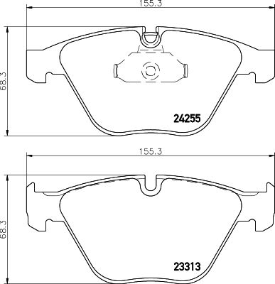 HELLA 8DB 355 013-931 Disc Brake Pad Set for BMW 3 Series E90-E93 & X1 E84 - Teves Calipers, Wear Sensor Ready