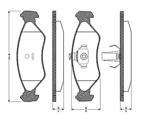 Bosch 0986Tb2147 Brake Pad Set Excl. Wear Warning Contact, With Accessories