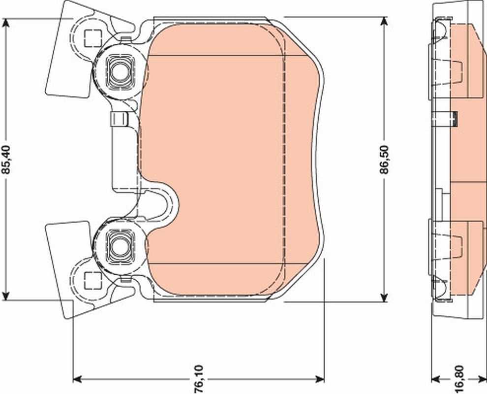 TRW GDB1795 Brake Pad Set for BMW 1 Series E81 E82 E87 E88 & 3 Series E90 E91 E92 E93 – Wear Sensor Ready, Prepared for Wear Indicator – Fits 123d 130i 135i 318d 320d 320i 325d 325i 330d 330i