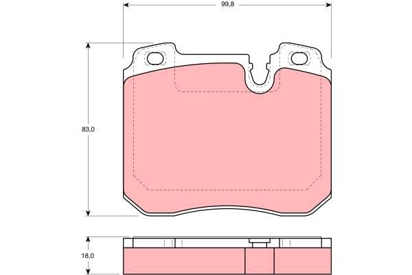 TRW Gdb1161 Brake Pad Set For Bmw 7 (E32) Prepared For Wear Indicator