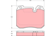 TRW GDB1161 Brake Pad Set for BMW 7 Series (E32) | Prepared for Wear Indicator | OEM-Quality Disc Brake Pads | Direct Fit Replacement