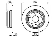 BOSCH Brake Disc 0 986 478 323 (0986478323) for BMW 7 Series E32 - Solid High-Carbon, Oiled, 300mm x 9.9mm, 5-Hole - Includes Bolts/Screws - OE Quality Rotor