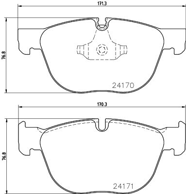 Hella 8DB 355 012-541 Brake Pad Set Prepared For Wear Indicator
