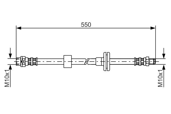 BOSCH 1 987 481 056 Brake Hose for BMW X3 (E83) 526mm, M10x1