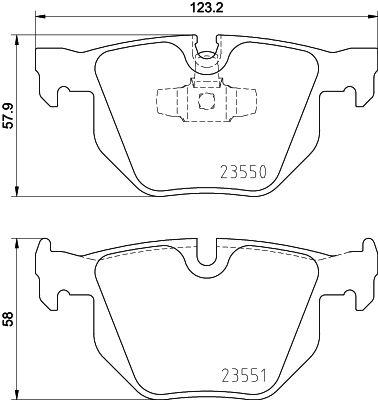 Hella 8DB 355 011-801 Brake Pad Set Prepared For Wear Indicator