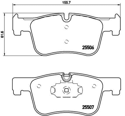 Brembo P 06 070X Brake Pad Set Prepared For Wear Indicator