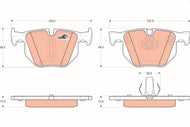TRW COTEC GDB1730 Brake Pad Set Prepared for Wear Indicator, Fits BMW X5 E70 F15 & X6 E71 E72 F16 (2006-2019)